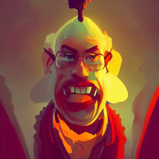 Image similar to portrait of an hilarious laughing funny croatian man, best memories from a stand - up comedy show, in a croatian building, dramatic lighting, unreal engine, by anton fadeev, by nolan, by greg rutkowski, trending on artstation
