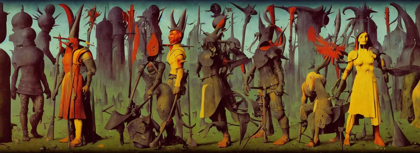 Image similar to full - body surreal colorful warrior rpg character concept art anatomy, action pose, very coherent and colorful high contrast masterpiece by norman rockwell franz sedlacek hieronymus bosch dean ellis simon stalenhag rene magritte gediminas pranckevicius, dark shadows, sunny day, hard lighting, reference sheet white! background