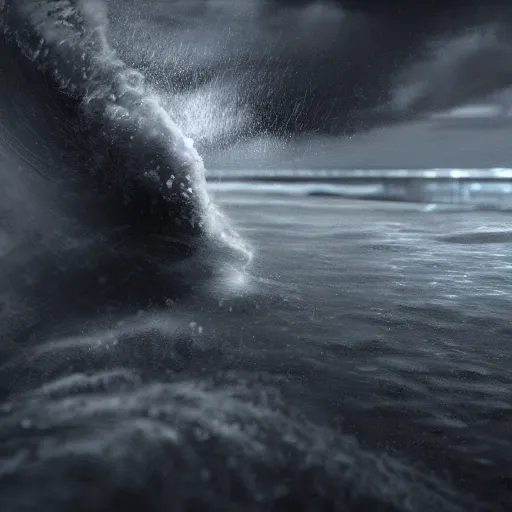 Prompt: an ocean with big waves and a storm inside a bottle, digital painting, high contrast, unreal engine render, volumetric lighting, high détail