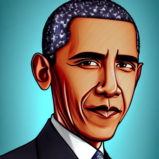 Prompt: Barack Obama, in Rick and Mory art style