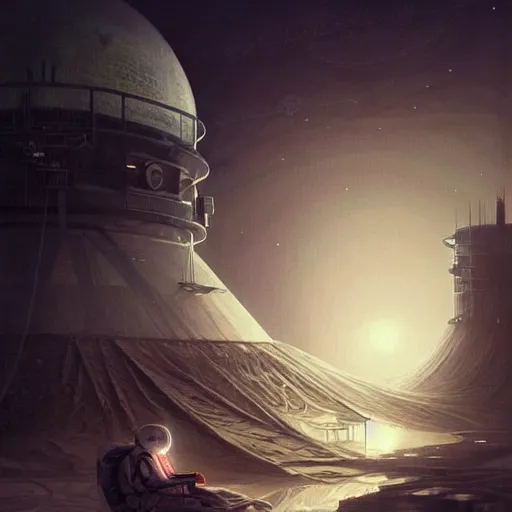 Prompt: Sleep quarters on the Moon city, Noviy Norilsk, sci-fi, fantasy, Earth seen on the dark sky, intricate, very very beautiful, elegant, highly detailed composition, digital rendering, artstation, concept art, smooth, sharp focus, illustration, art by artgerm and greg rutkowski and alphonse mucha