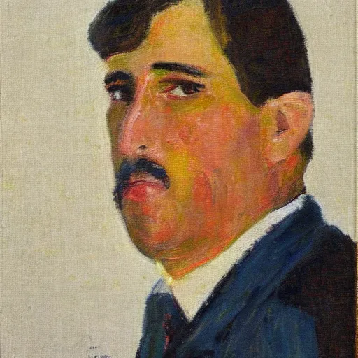 Prompt: impressionist portrait of Fernando garcia-mon