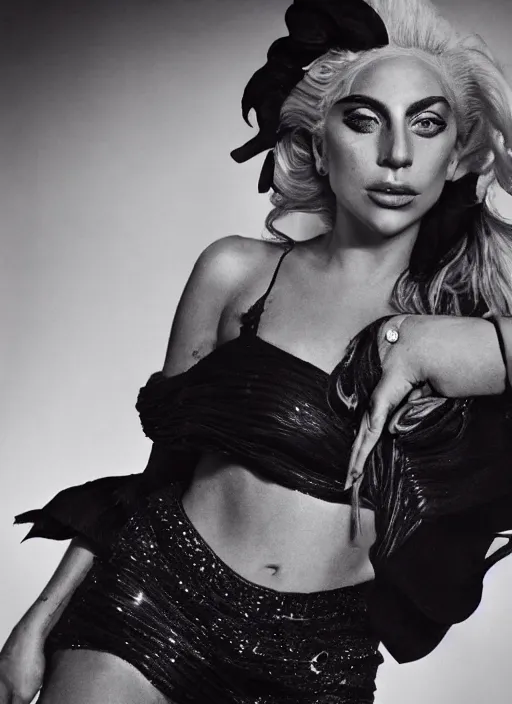 Image similar to lady gaga photoshoot by annie leibovitz