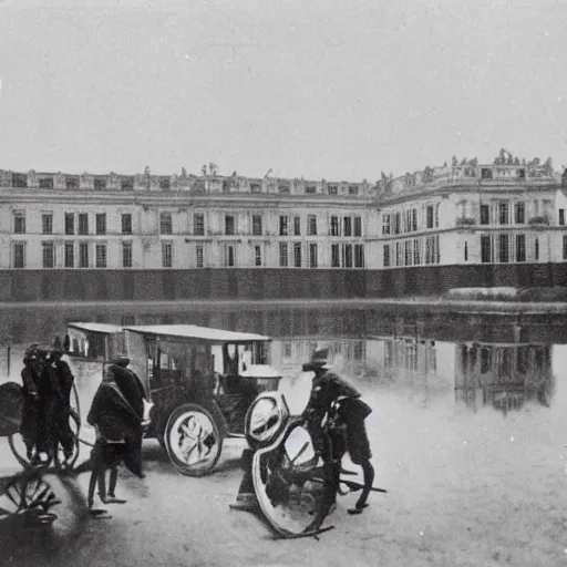 Prompt: signing on the treating of versailles, photograph in 1 9 1 9, fortnite