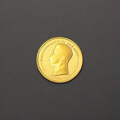 Prompt: a golden blank coin
