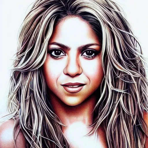 Image similar to Shakira, beautiful, highly detailed portrait, photorealistic, ultra-detailed, 3d, cartoon, Up