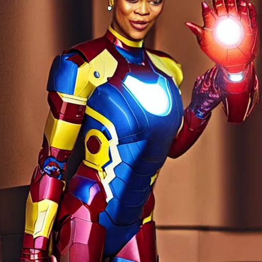 Prompt: tyra banks as iron man