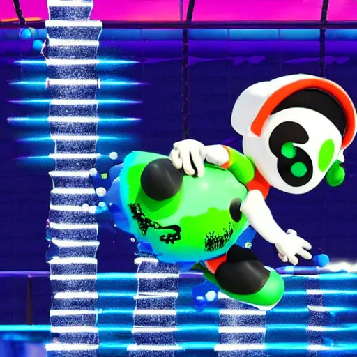 Image similar to drake preforming in splatoon