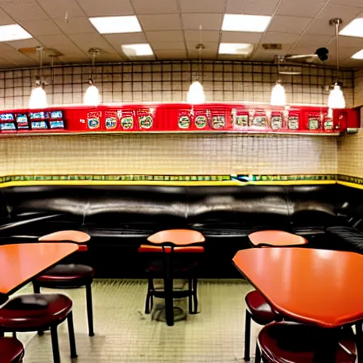 Image similar to wafflehouse interior