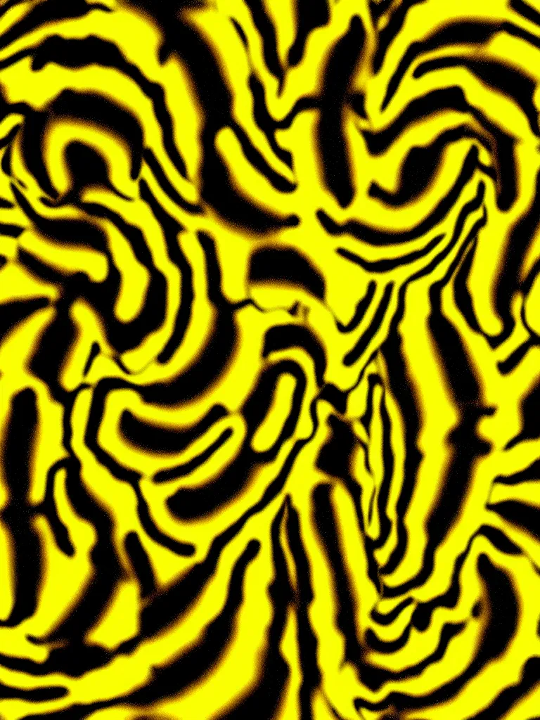 Image similar to a banana emerging from illusory motion dazzle camouflage perlin noise optical illusion