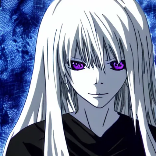 Prompt: still of dark witch in deathnote :: anime style, anime, realistic anime, hyper realistic anime detailed, hyper detailed, highly detailed, symmetrical, symmetrical eyes, in the style of deathnote