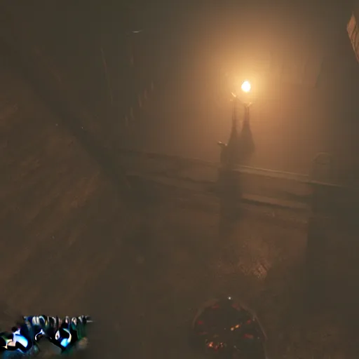 Image similar to playstation 5 screenshot of unstable silent hill, overhead view