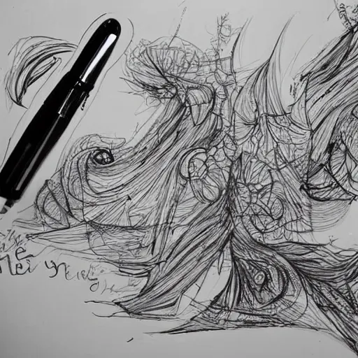 Prompt: pen scribbles