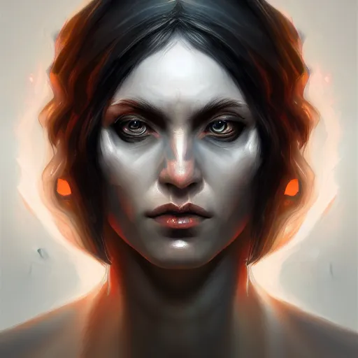 Image similar to high priestess of chaos, semi-realistic, highly detailed, digital painting, artstation, concept art, smooth, sharp focus, illustration