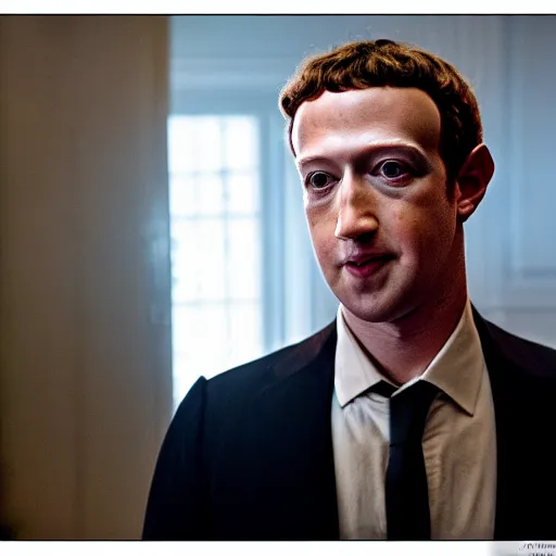 Image similar to Mark Zuckerberg as Calvin Candie in Django Unchained, movie still, EOS-1D, f/1.4, ISO 200, 1/160s, 8K, RAW, unedited, symmetrical balance, in-frame, Sony Vision