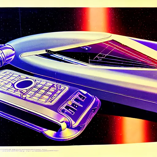 Prompt: an extremely complex and advanced cellphone from the 1960s, extreme plus resolution fantasy concept art, intricate details to everything visible, sharp lighting, Dramatic light by denis villeneuve, strong emphasis on Syd Mead, Robert McCall