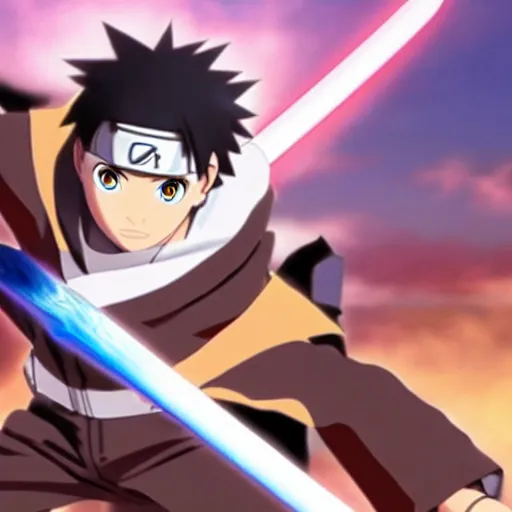 Image similar to Remi Malek as Naruto Sword Art Online Movie Adaptation