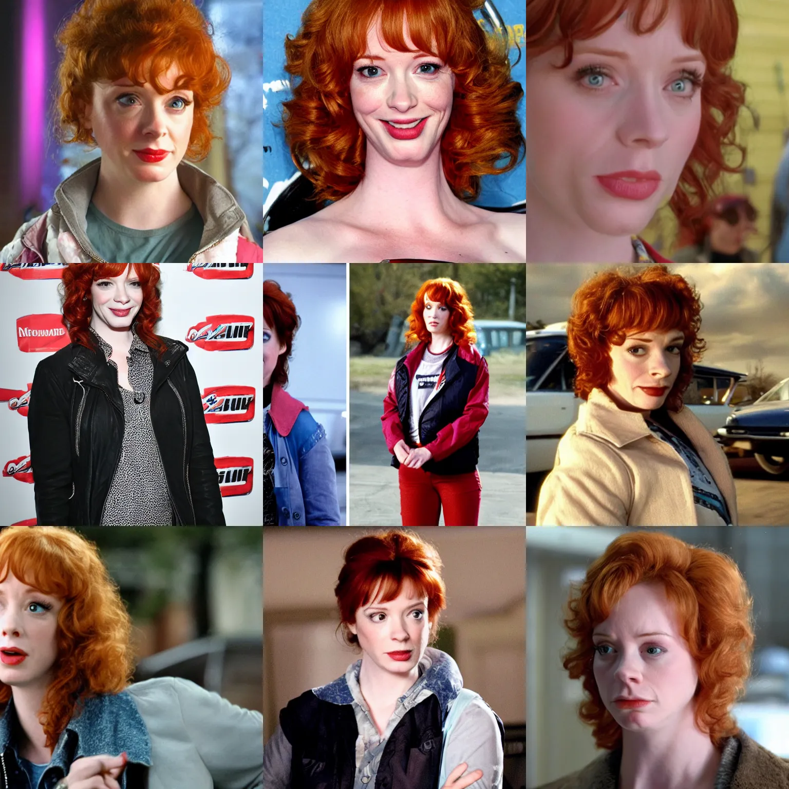 Prompt: female marty mcfly played by christina hendricks