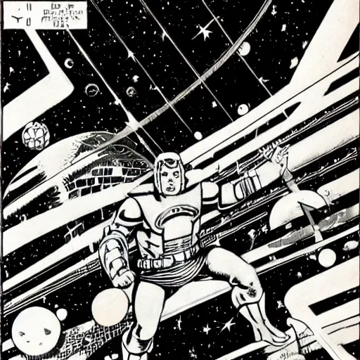 Prompt: another life in the stars by Jack Kirby