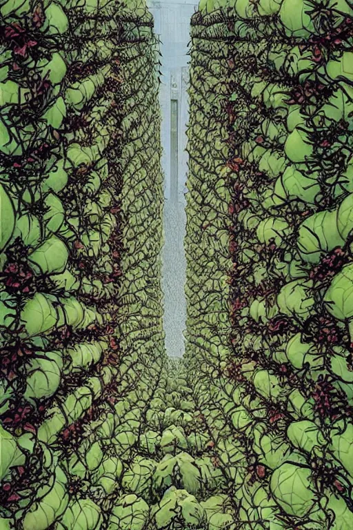 Prompt: vertical agriculture by Luc Schuiten