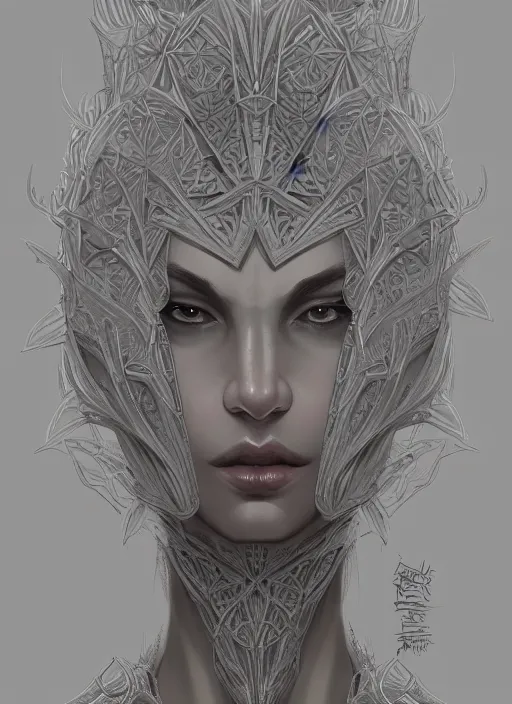 Prompt: symmetry!! full shot sketch!! of a female character, sketch!!, intricate, elegant, highly detailed, digital painting, artstation, concept art, sharp focus, illustration, art by grzegorz przybys and yintiong