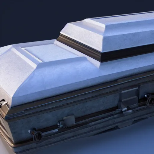 Image similar to a cryosleep casket, 3 d render, octane, ray tracing, ultra high resolution, ultra detailed, photorealistic, 8 k