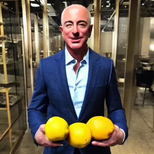 Prompt: jeffrey bezos lemon fusion