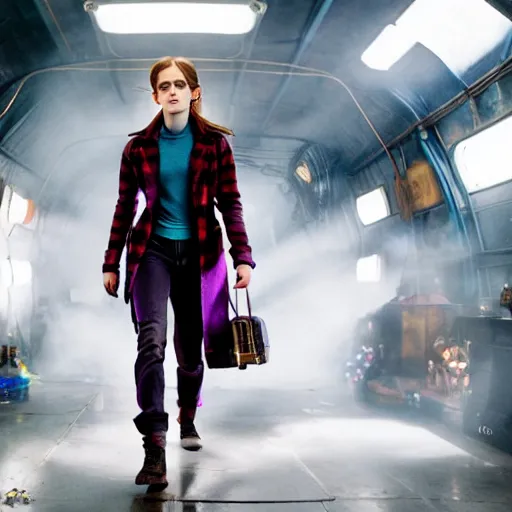 Image similar to Emma Watson in Ready Player One, XF IQ4, 150MP, 50mm, F1.4, ISO 200, 1/160s, natural light