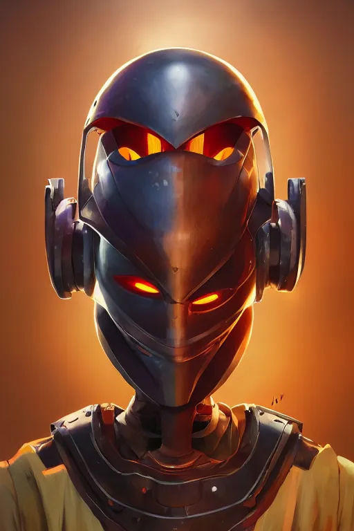 Image similar to epic mask helmet robot ninja portrait stylized as fornite style game design fanart by concept artist gervasio canda, behance hd by jesper ejsing, by rhads, makoto shinkai and lois van baarle, ilya kuvshinov, rossdraws global illumination radiating a glowing aura global illumination ray tracing hdr render in unreal engine 5