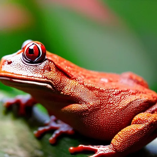 Image similar to a big red frog