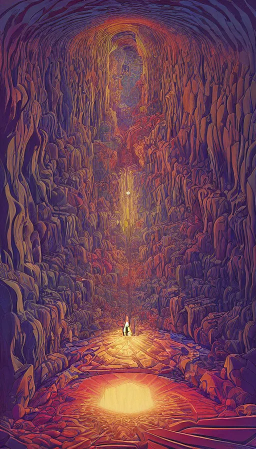 Prompt: The luminous cavern of endless dreams, italian futurism, Dan Mumford, da vinci, Josan Gonzalez