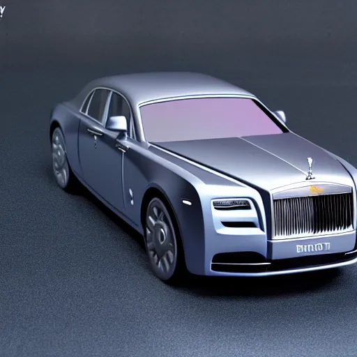 Image similar to 3 d octane render, super detailed, ray tracing, high quality, super realistic, futuristic rolls royce. front view