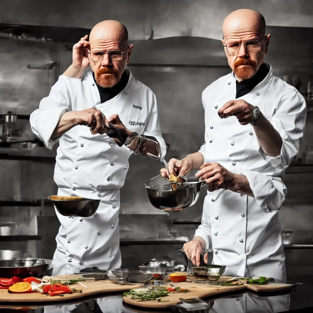 Image similar to heisenberg, cooking, photo, 4 k