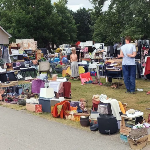 Image similar to a very busy yard sale