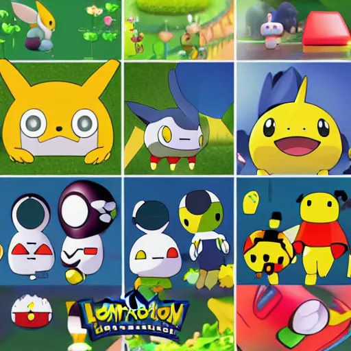 Image similar to portrait of a landscape, tamagotchi, digimon, pokemon, mr. men, medabots, 3 d render, towers