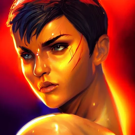 Image similar to Bright, colorful, realistic roman rpg single individual headshot dramatic backlighting, kodachrome, high contrast, highly detailed, sharp focus, digital painting, concept art, illustration, trending on artstation, comic book by Alex Ross cover art