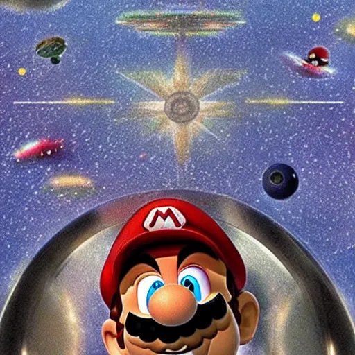 Image similar to mario in interstellar