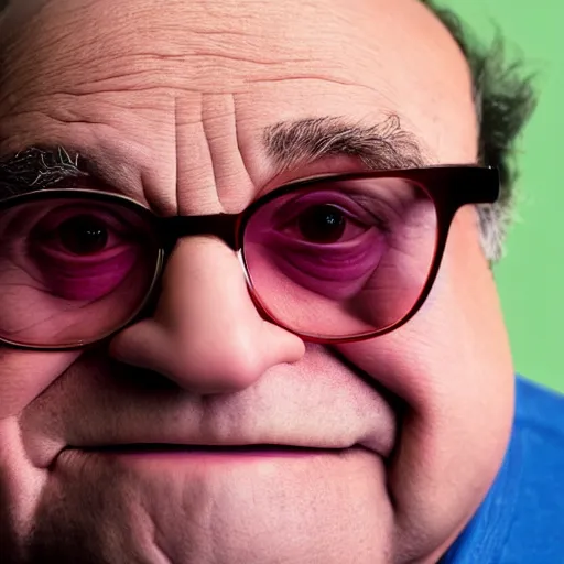 Prompt: closeup portrait Danny DeVito as kirby, pink blob, nintendo, by Steve McCurry and David Lazar, natural light, detailed face, CANON Eos C300, ƒ1.8, 35mm, 8K, medium-format print