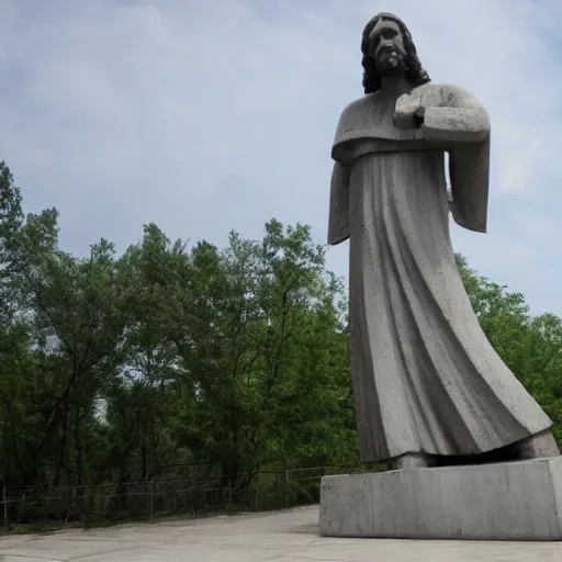 Image similar to giant concrete statue of Christ