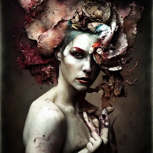 Image similar to lilith, by brooke shaden and alberto seveso and eve ventrue and john salminen and tim okamura, trending on artstation hq, deviantart, pinterest, 4 k uhd image