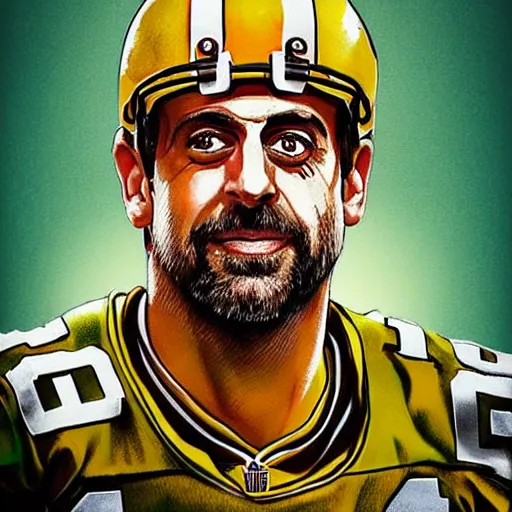 Image similar to aaron rodgers as a hindu deity, artstation, award - winning, intricate,