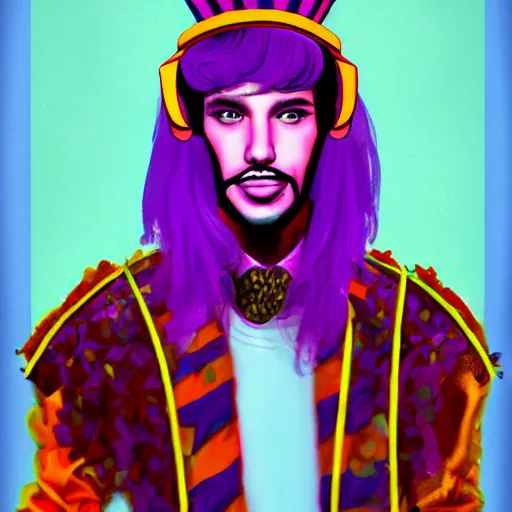 Prompt: a portrait of a candypunk prince