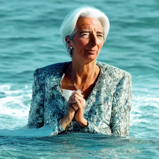 Prompt: Christine Lagarde as Ursula the Sea Witch