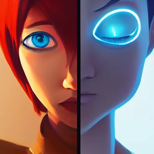 Prompt: face icon stylized minimalist 3 do interactive multiplayer, loftis, cory behance hd by jesper ejsing, by rhads, makoto shinkai and lois van baarle, ilya kuvshinov, rossdraws global illumination