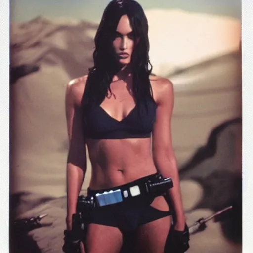 Image similar to polaroid shot of megan fox in star wars audtion