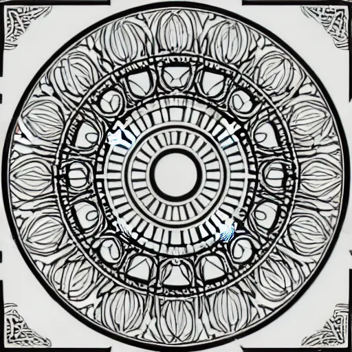 Image similar to graphic design intricate circle circular patterns repeating infite