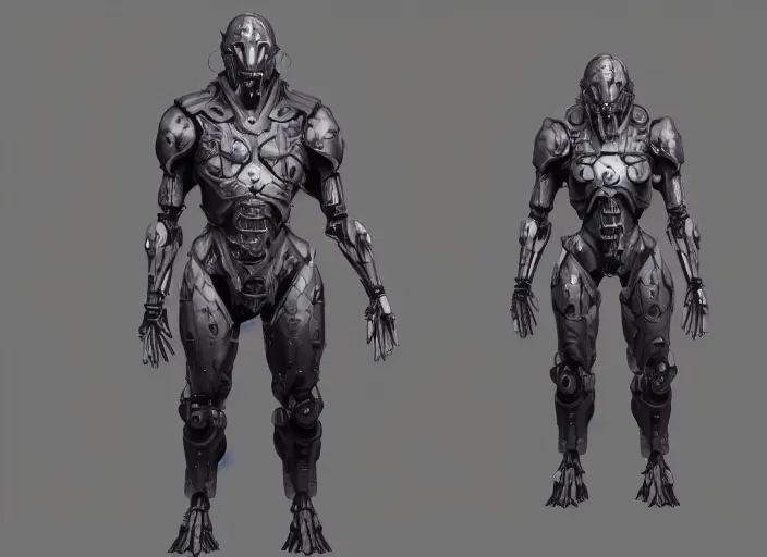 Prompt: humanoid concept in the future, artstation, unreal engine 8k