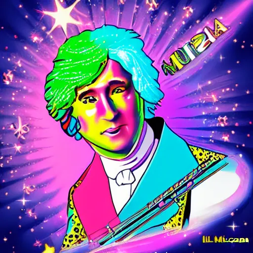 Image similar to Lisa Frank and Mozart collaboration