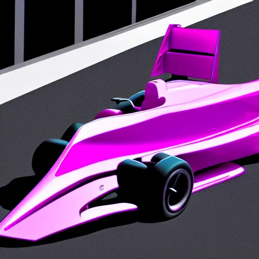 Image similar to detailed photo of a synthwave formula one car, 8 k.