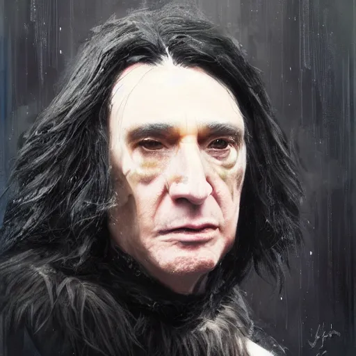Image similar to chewbacca severus snape by jeremy mann, mixing, fusing